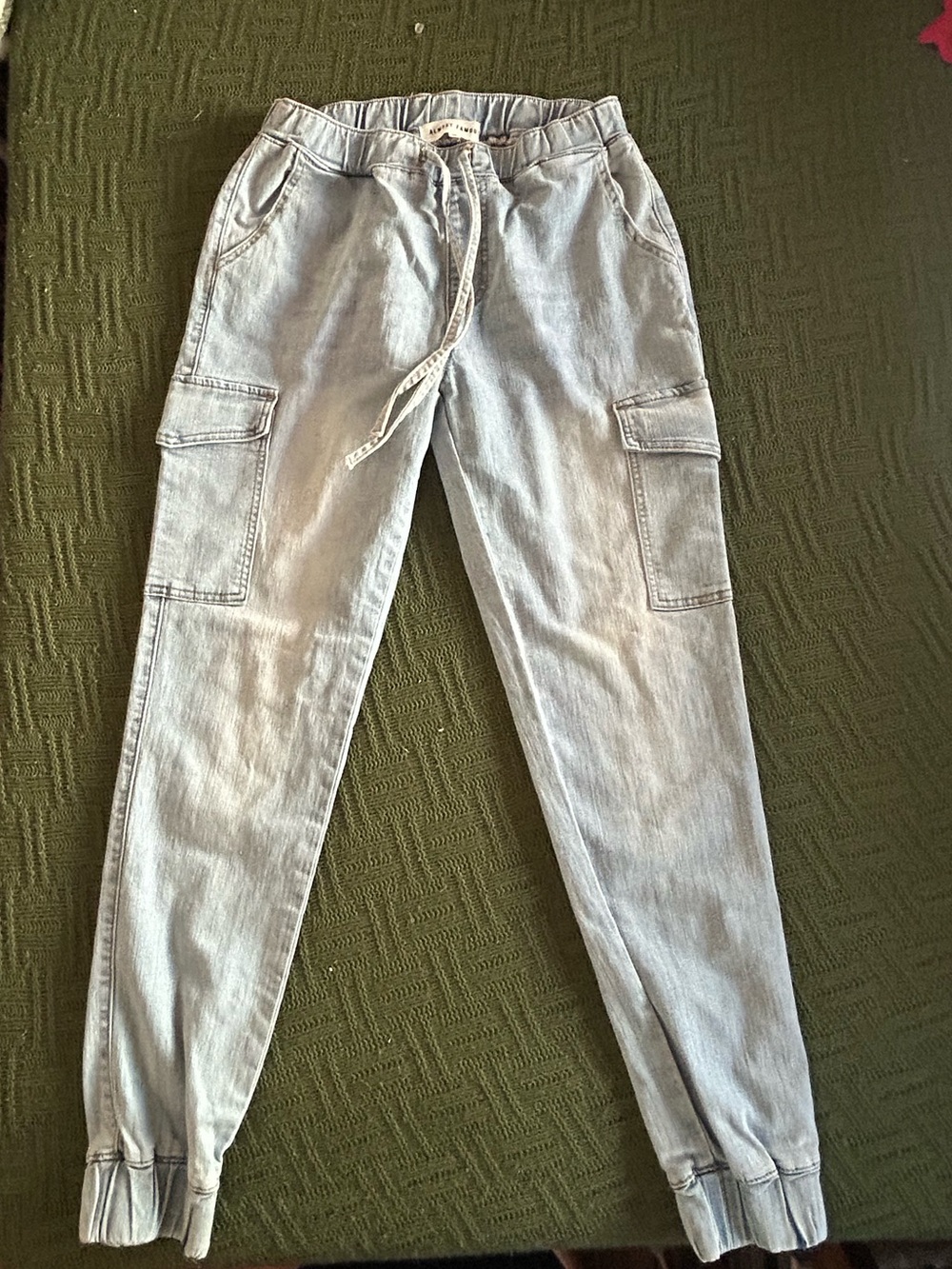 Light Blue Cargo Jogger Pants - Casual woman’s pants